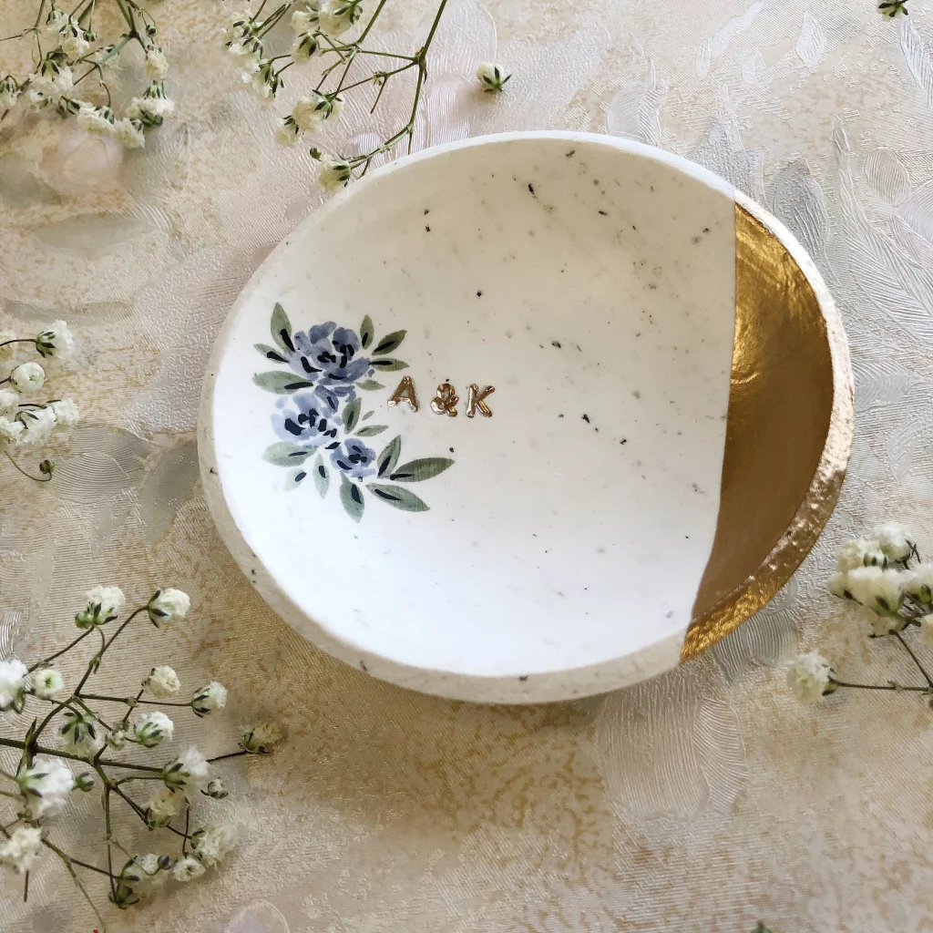 The Painted Press Speckled Minimalist Ring Dish