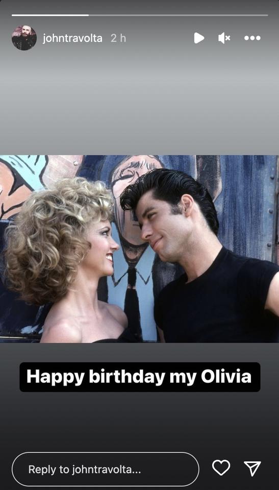 On the late actress' birthday, John Travolta pays tribute to Olivia Newton-John.