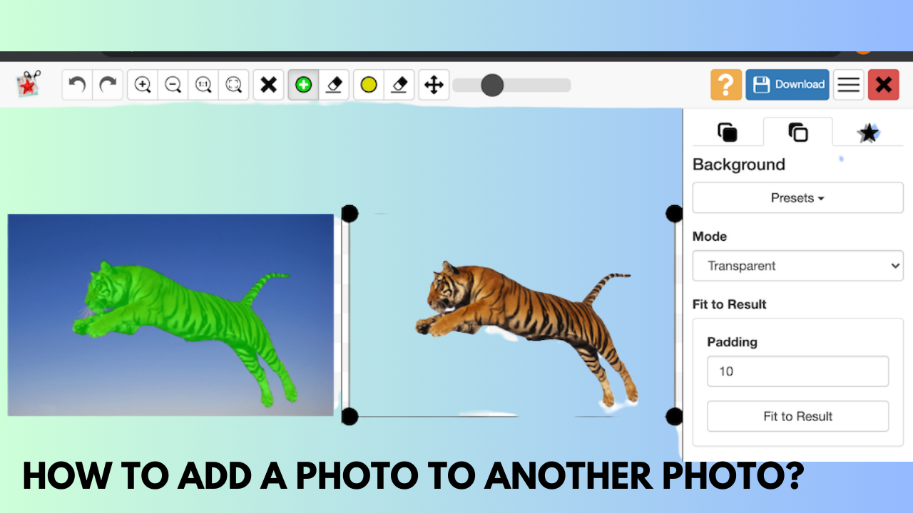 how to add a photo to another photo